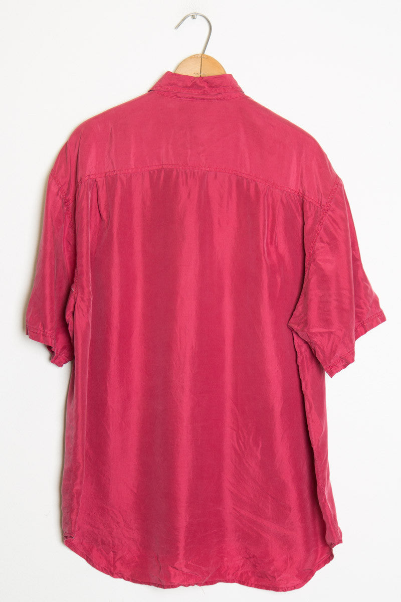Maroon Silk Shirt