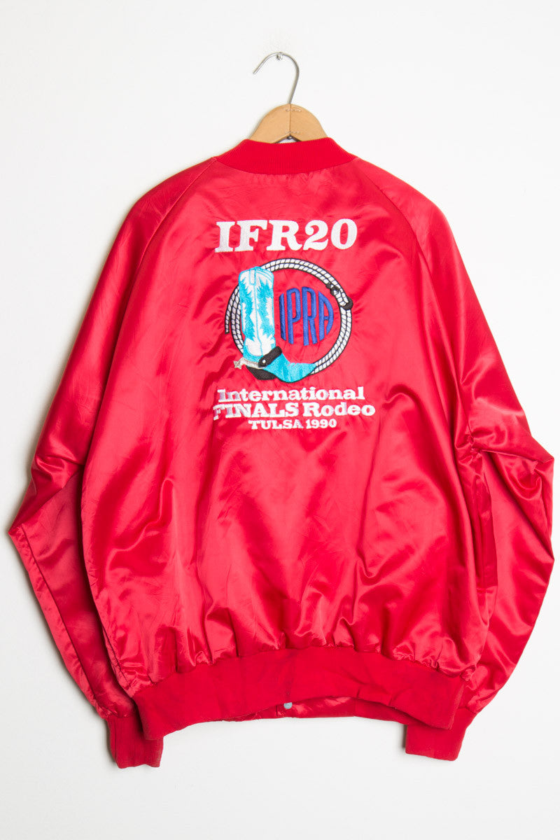 Red Button Bomber Jacket