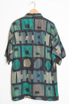 90s Patterned Silk Shirt