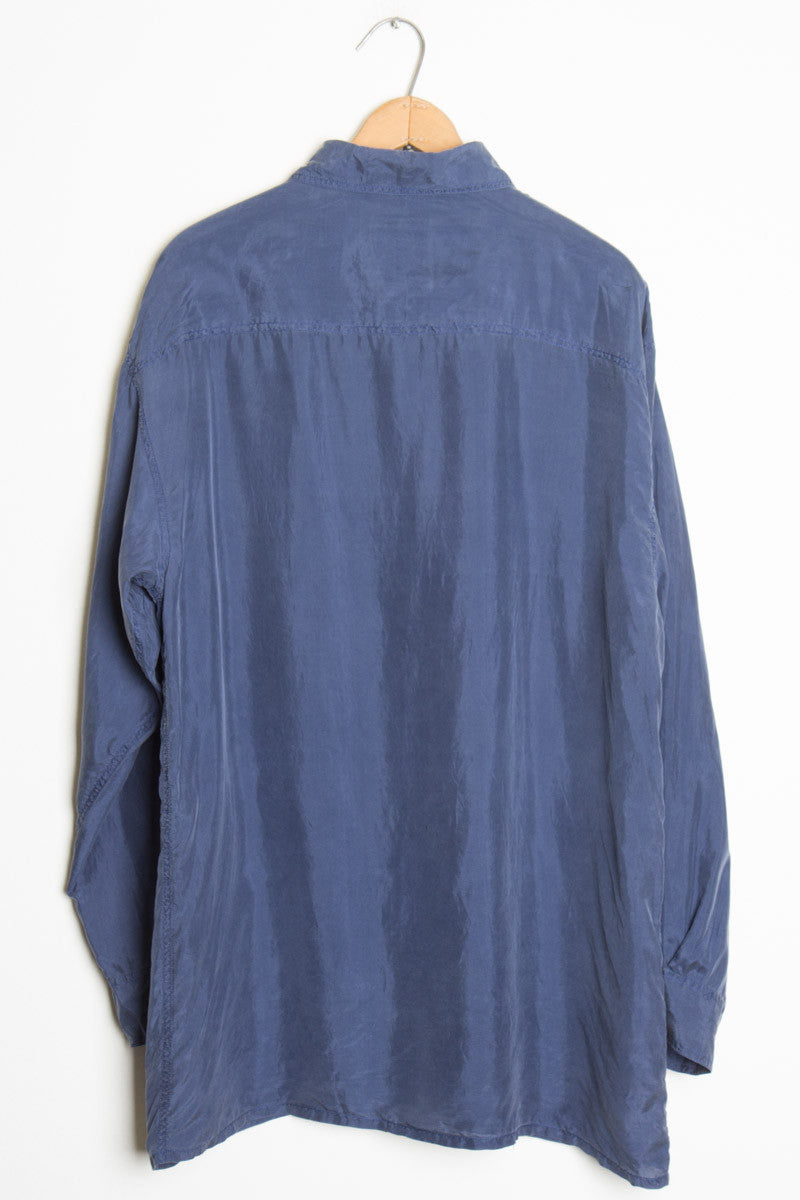 Blue Silk Shirt 2