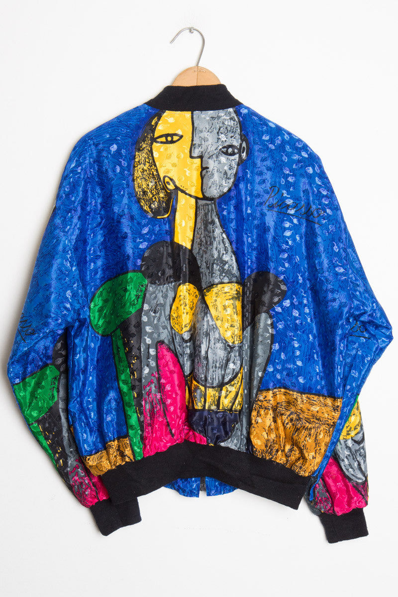 Blue Picasso Bomber Jacket