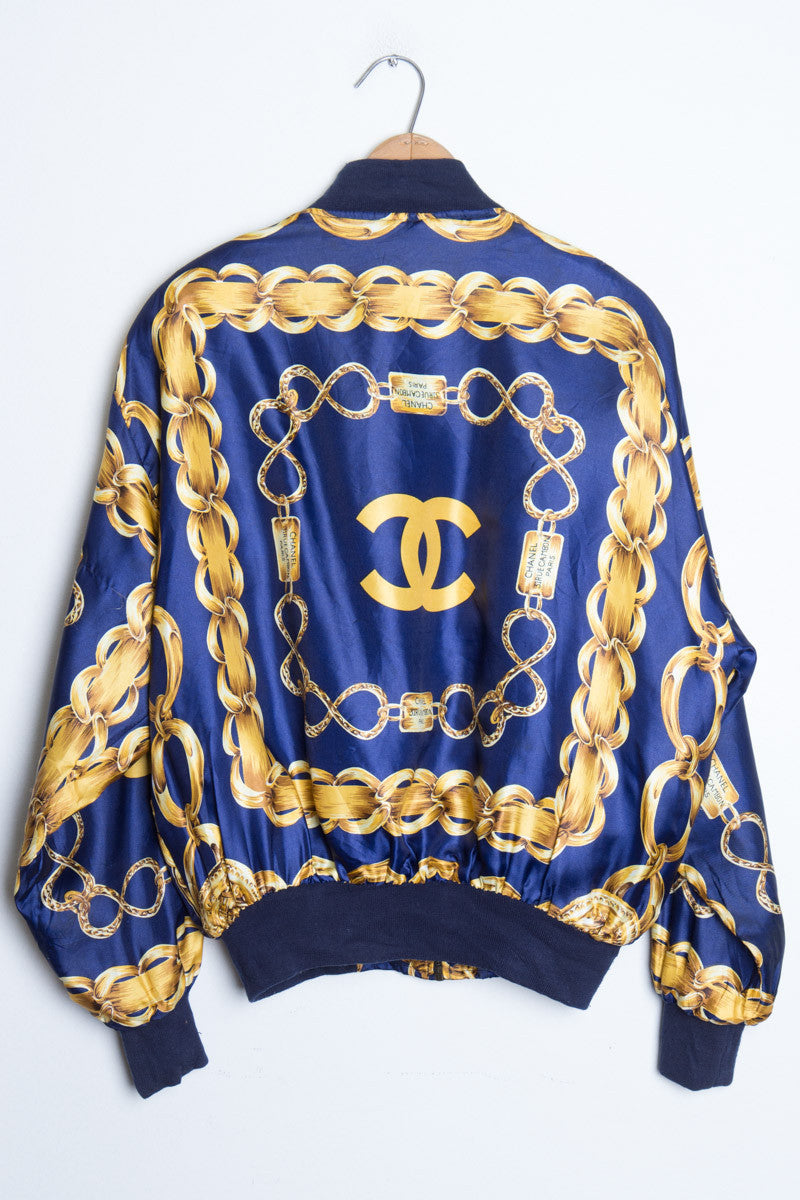 Wannabe Chanel Chain Bomber Jacket – Ragstock