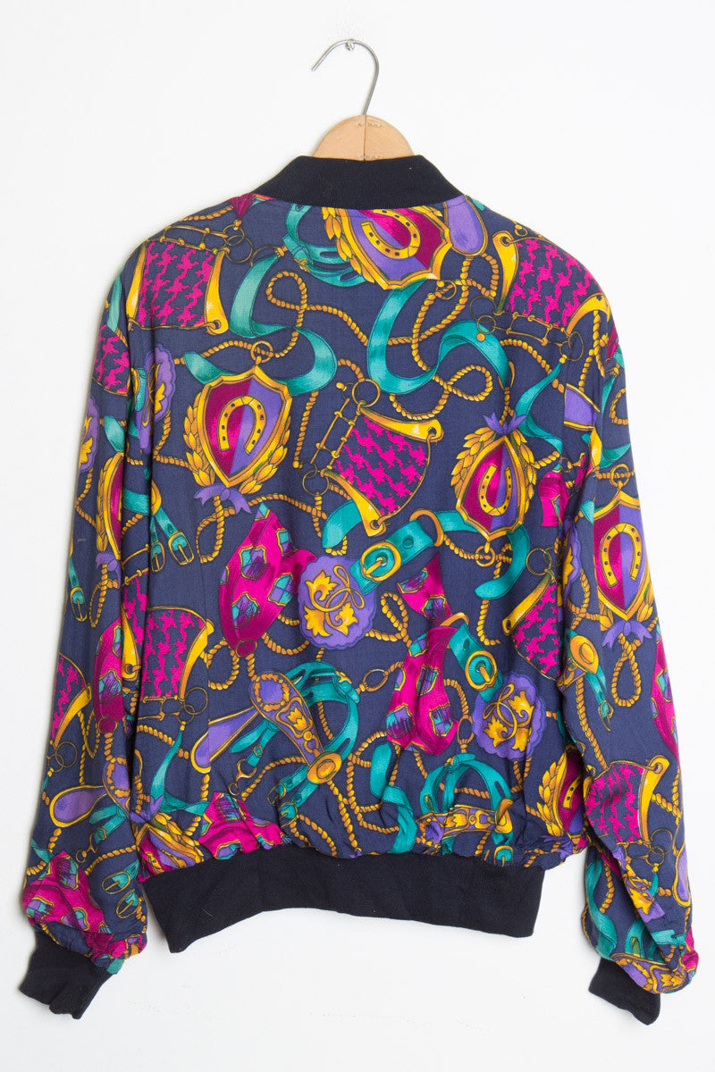 Buckle and Shield Bomber Jacket