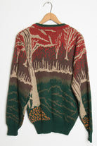 Embroidered Deer Knit Sweater