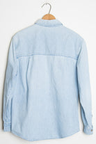 Covered Button Denim Shirt