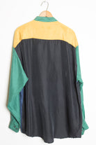 Color Block Silk Shirt 1