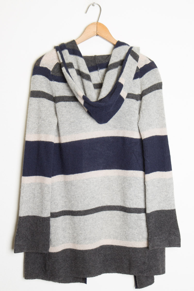 Drape Striped Cardigan