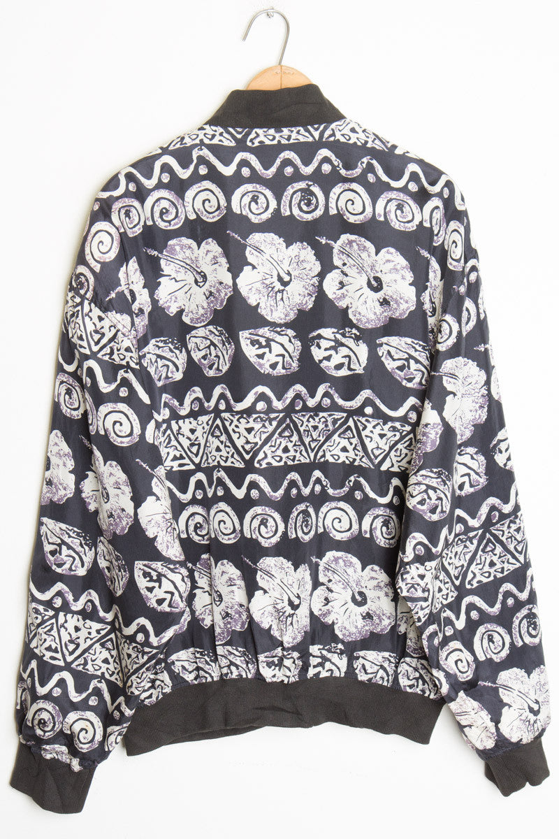 Hawaiian Hibiscus Bomber Jacket