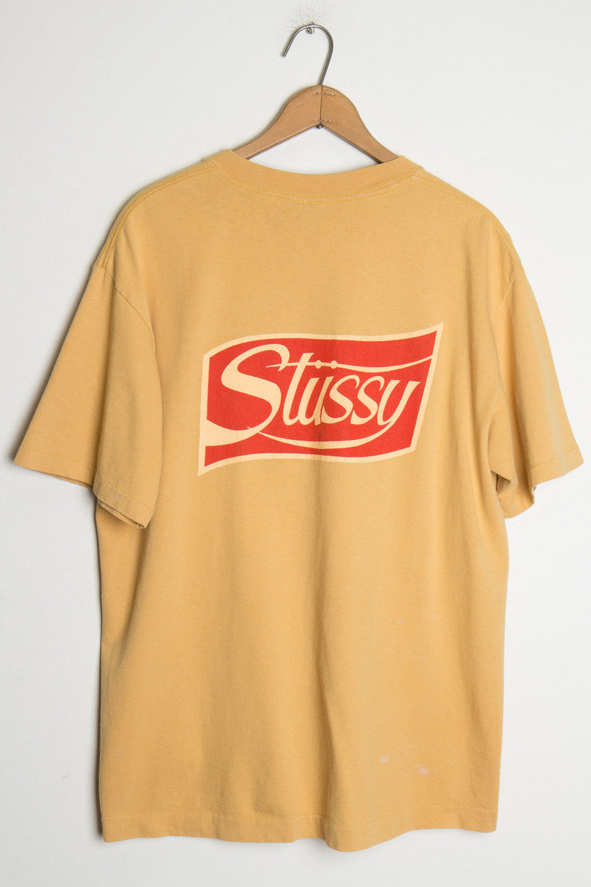 【vintage】old stussy stock logo T-shirt Vintage Stussy T Shirt Graphic Crown Logo Spell Out Surf