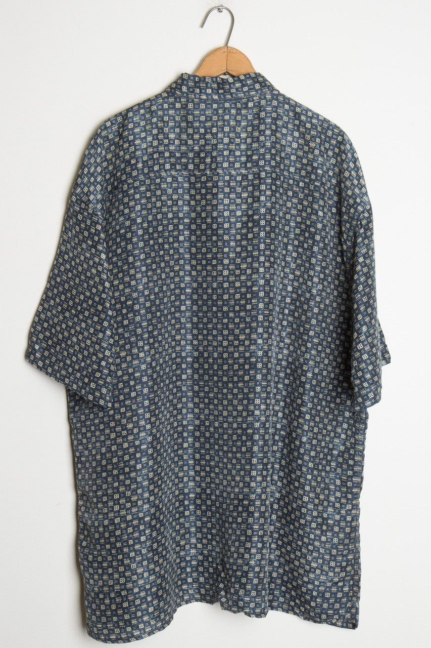 Blue S/S Silk Shirt