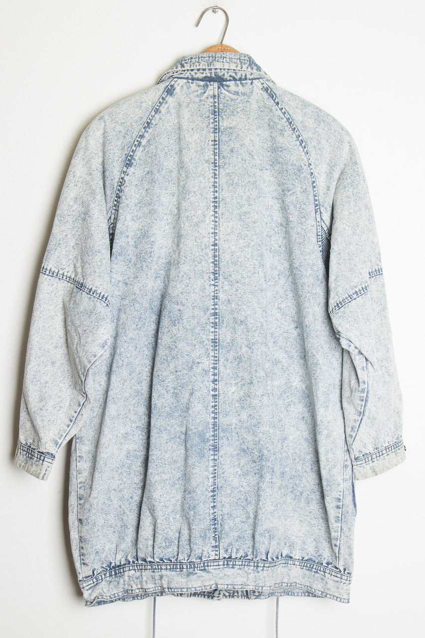 80s Acid Washed Trenchcoat