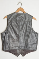Grey Leather Vest