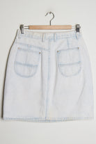 Faded Acid Washed Denim Skirt