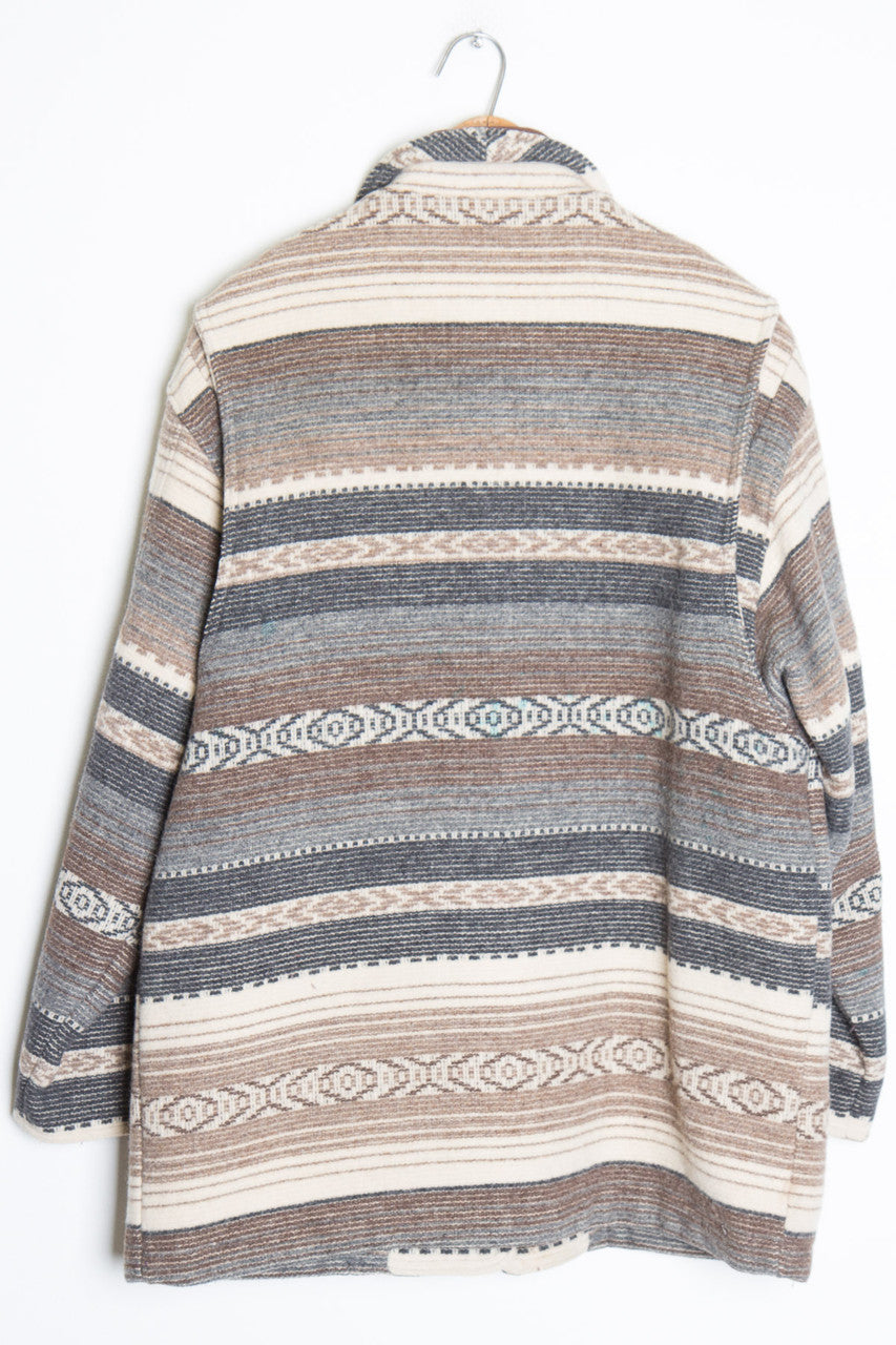Striped Wool Coat