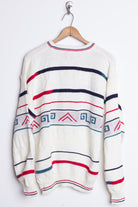 Vintage Striped Pattern Knit Sweater