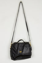 Black Leather Coach Handbag