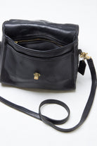 Black Leather Coach Handbag