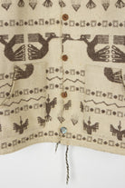 Aztec Bird Print Wool Jacket