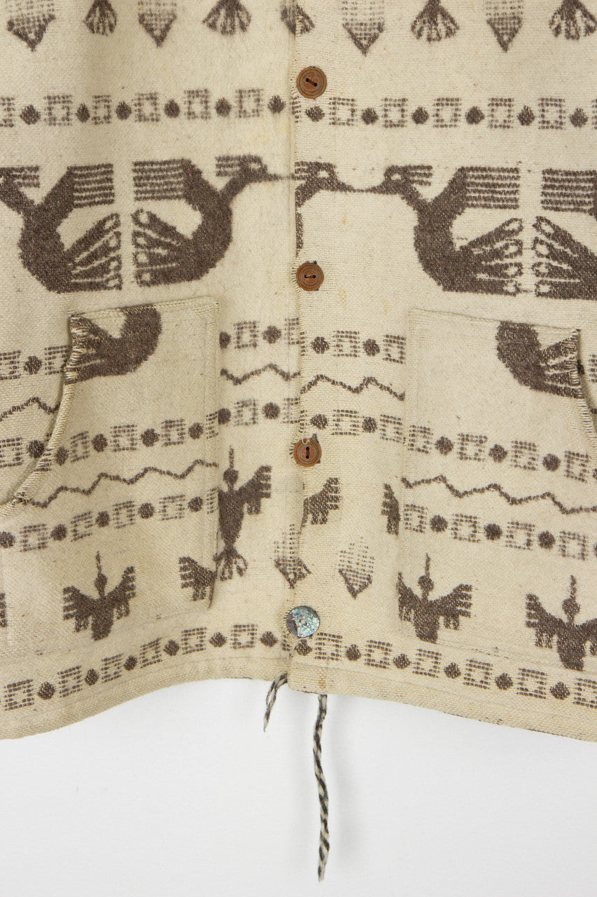 Aztec Bird Print Wool Jacket