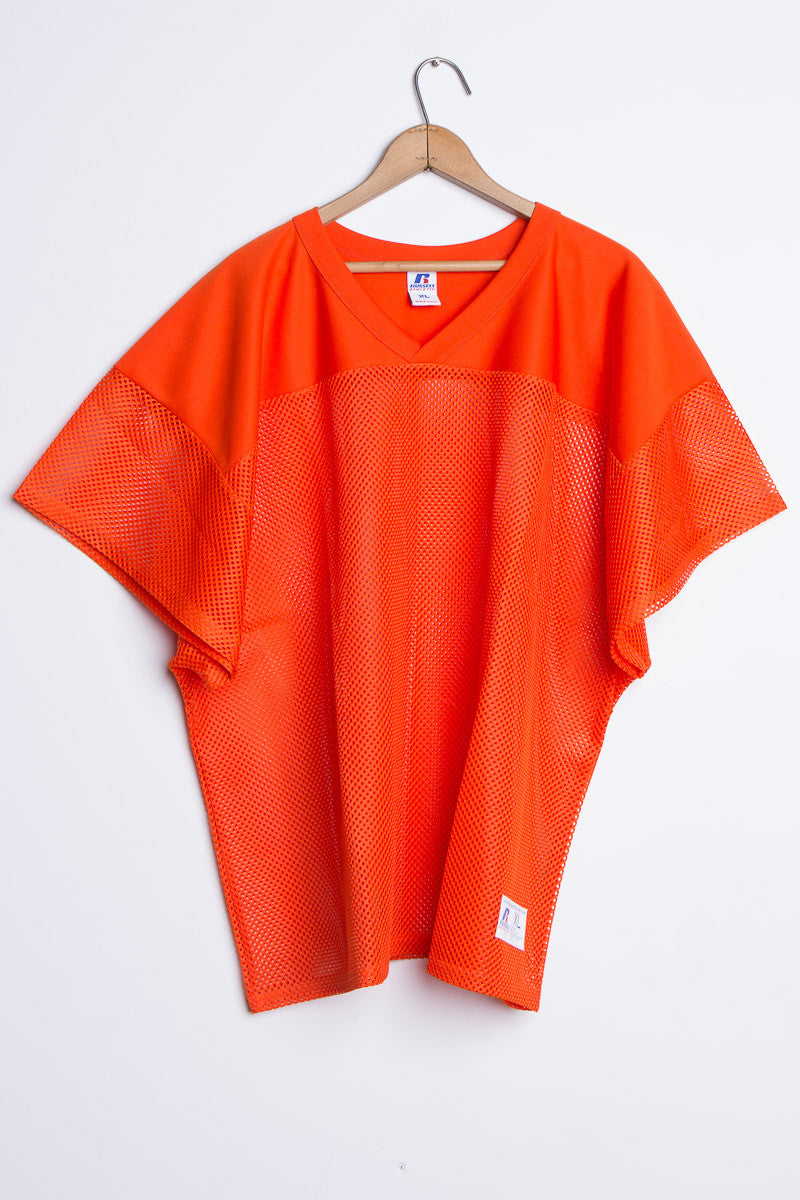 XL Orange Mesh Practice Football Jersey