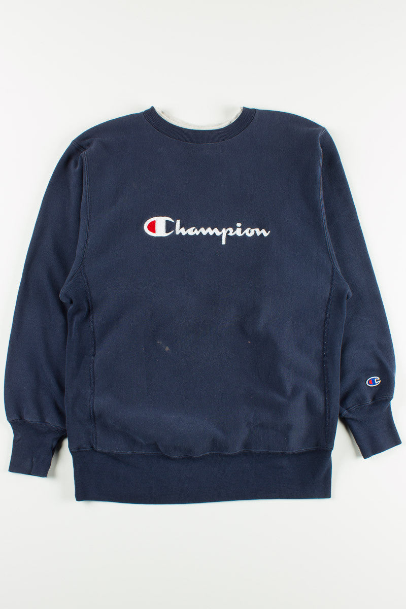 Vintage Embroidered Logo Champion Sweatshirt