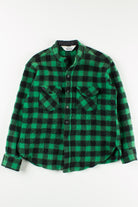 Vintage Green Buffalo Plaid Overshirt