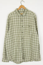 Eddie Bauer Green Plaid Button Up Shirt