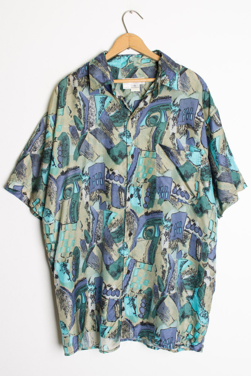 Patterned Silk Shirt