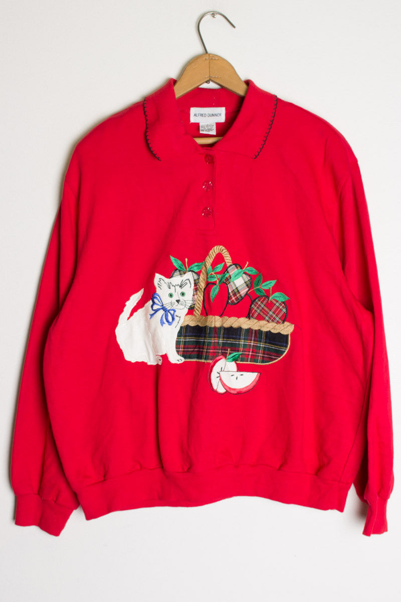 Cat and Apples Sweatshirt