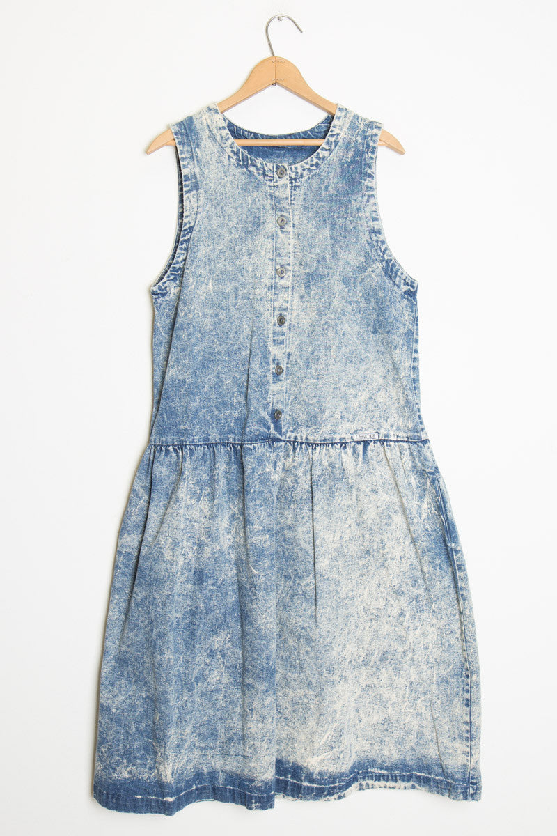Acid Washed Denim Dress