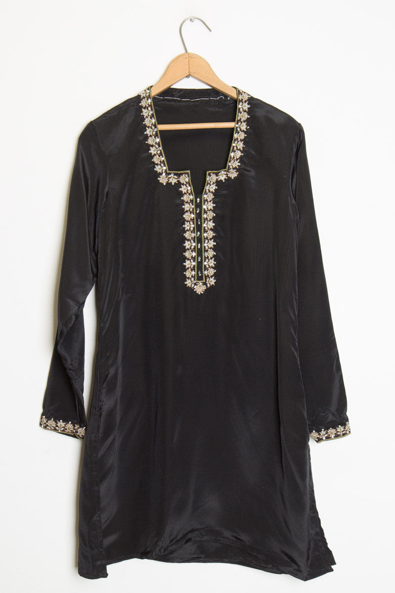 Beaded Silk Dress