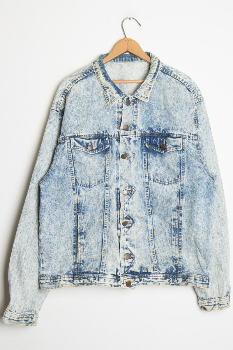 Acid Washed Denim Jacket 1