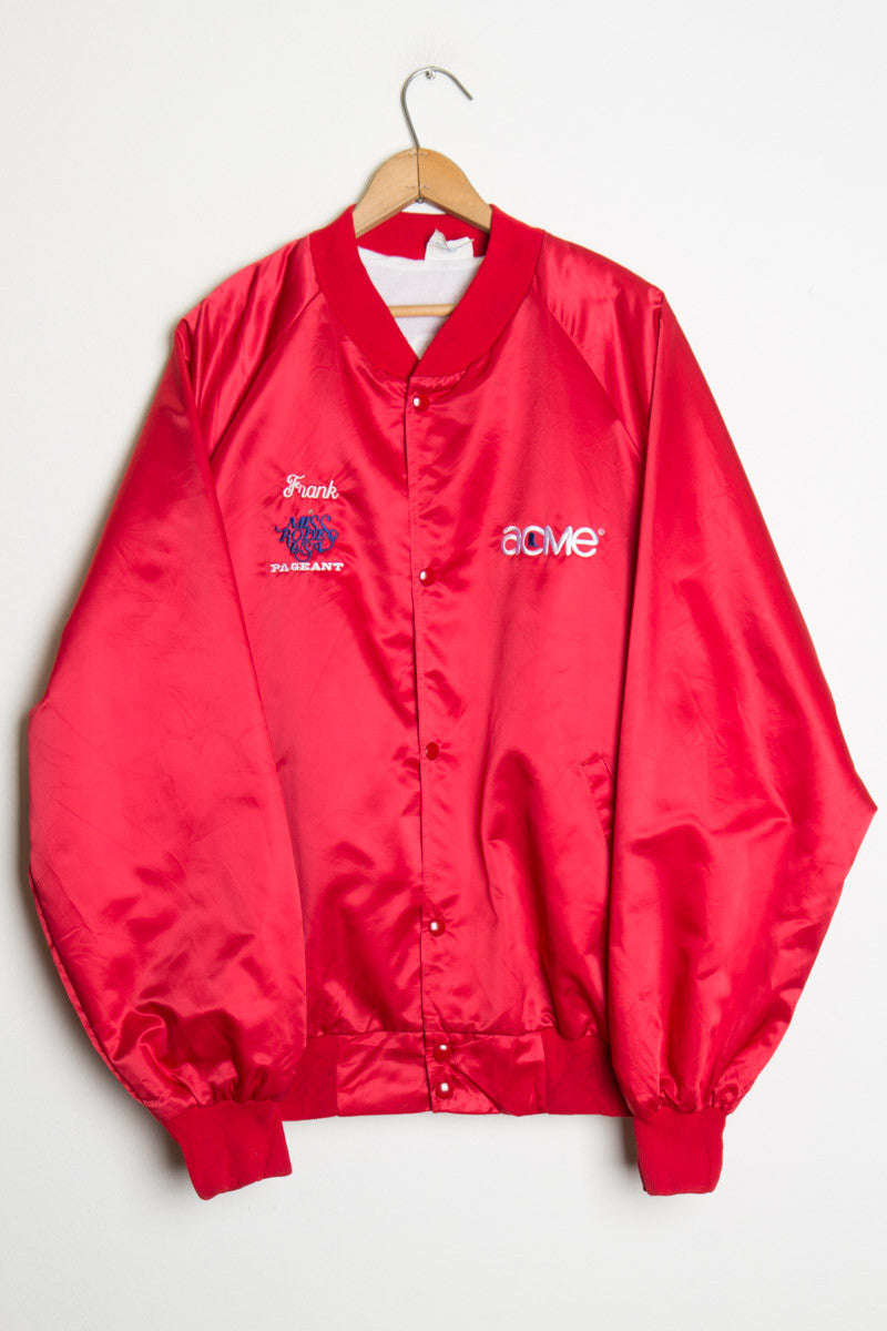 Red Button Bomber Jacket