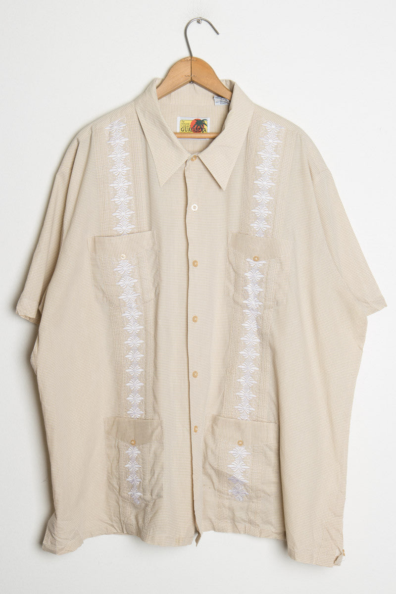Tan Guayabera Shirt