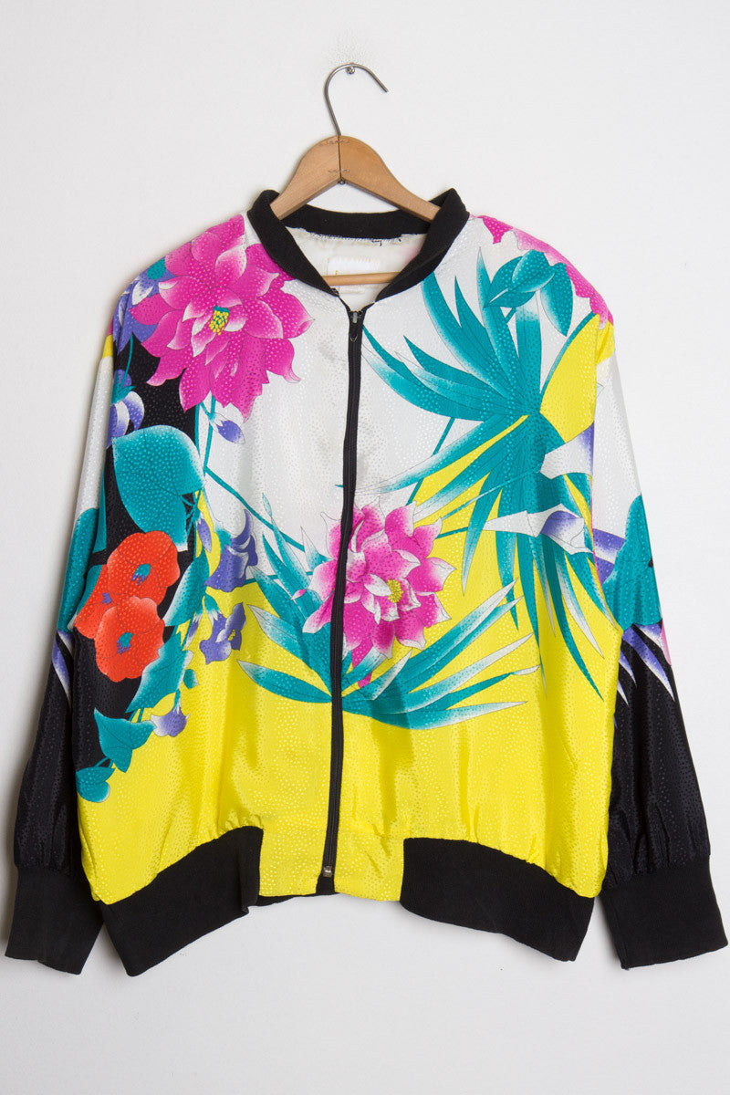 Vintage Flowering Bomber Jacket