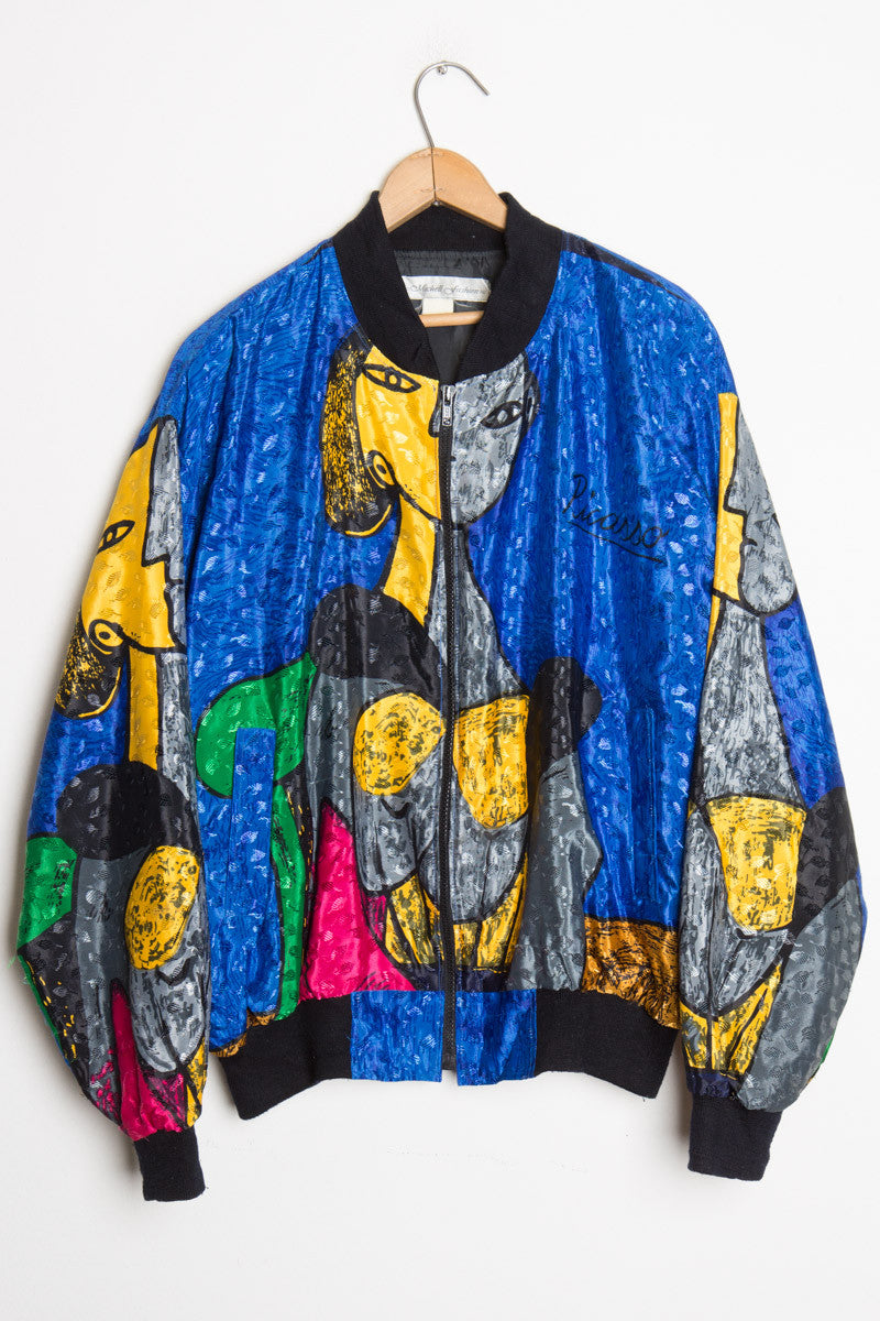 Blue Picasso Bomber Jacket