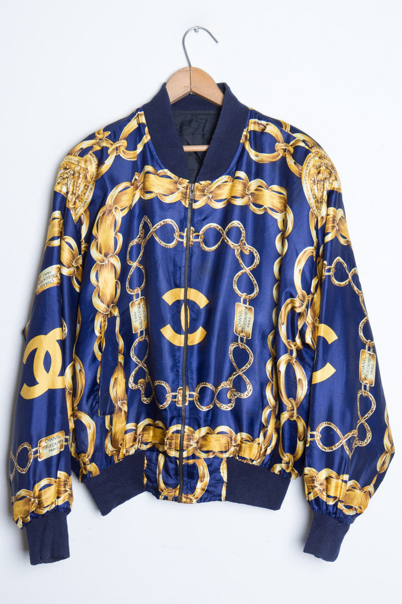 Wannabe Chanel Chain Bomber Jacket