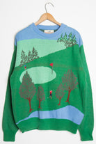 All-Over Golf Knit Sweater