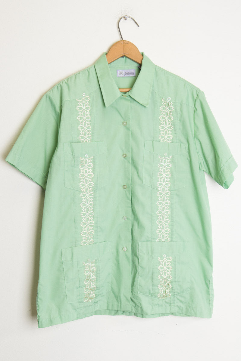 Green Guayabera