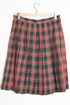 Black & Red Pleated Skirt