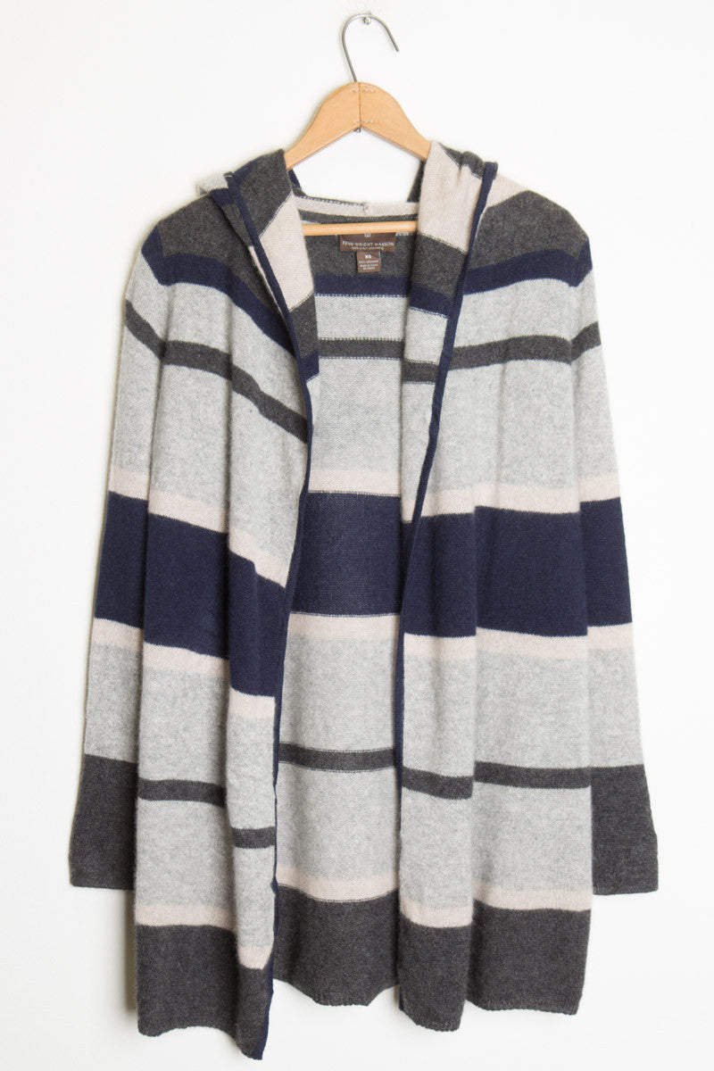 Drape Striped Cardigan