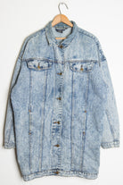 Acid Washed Long Overcoat