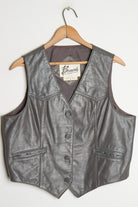 Grey Leather Vest