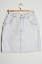 Faded Acid Washed Denim Skirt