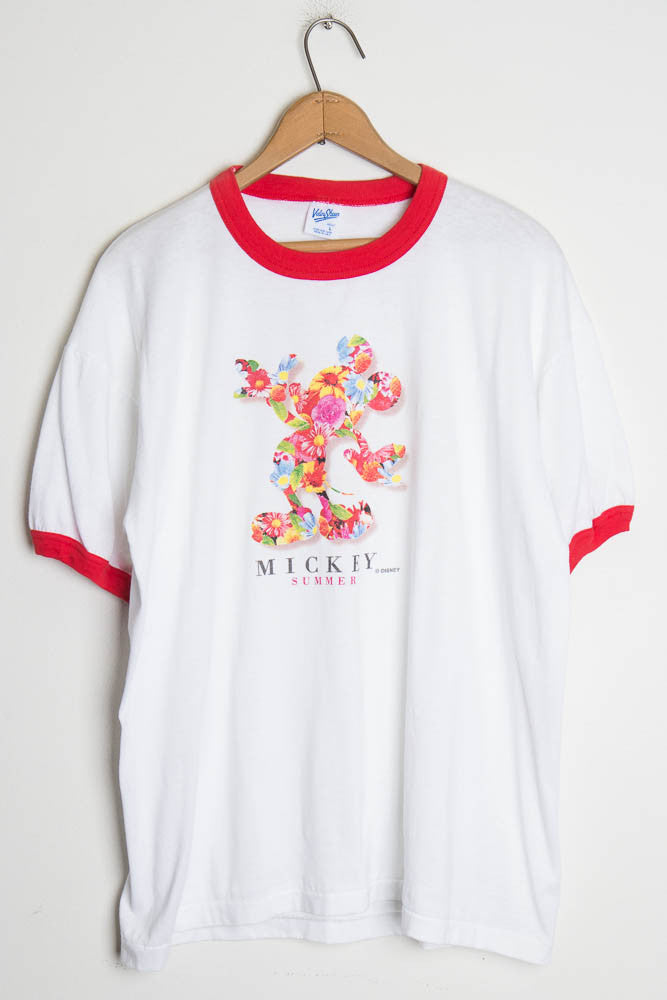 Floral Mickey Mouse Tee