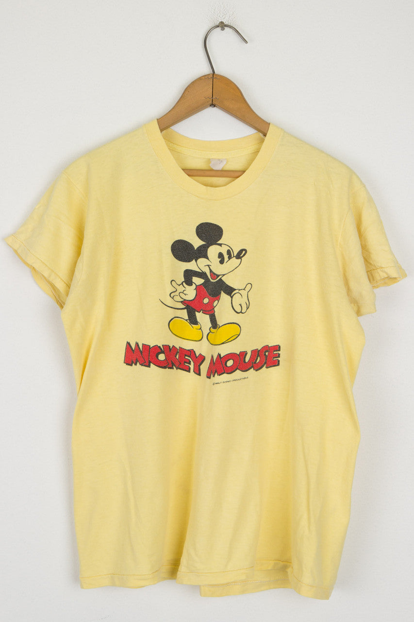 Yellow Mickey Mouse  T-shirt
