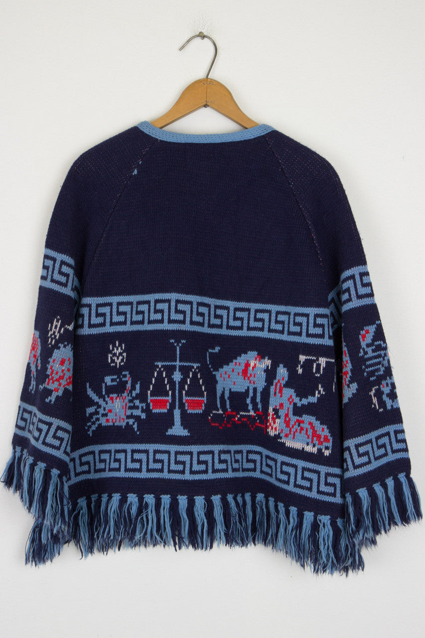 Astrology Fringe Cardigan