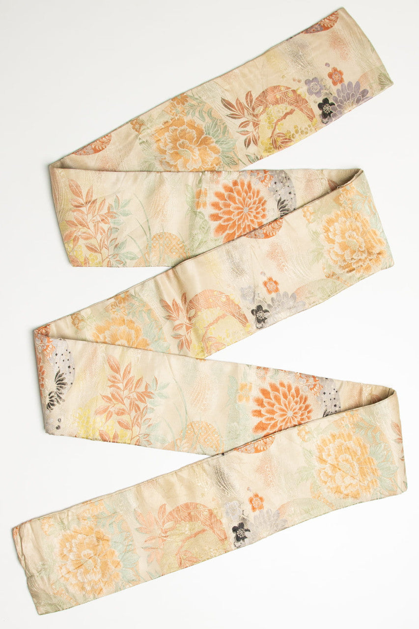 Vintage Floral Hanhaba Obi 142