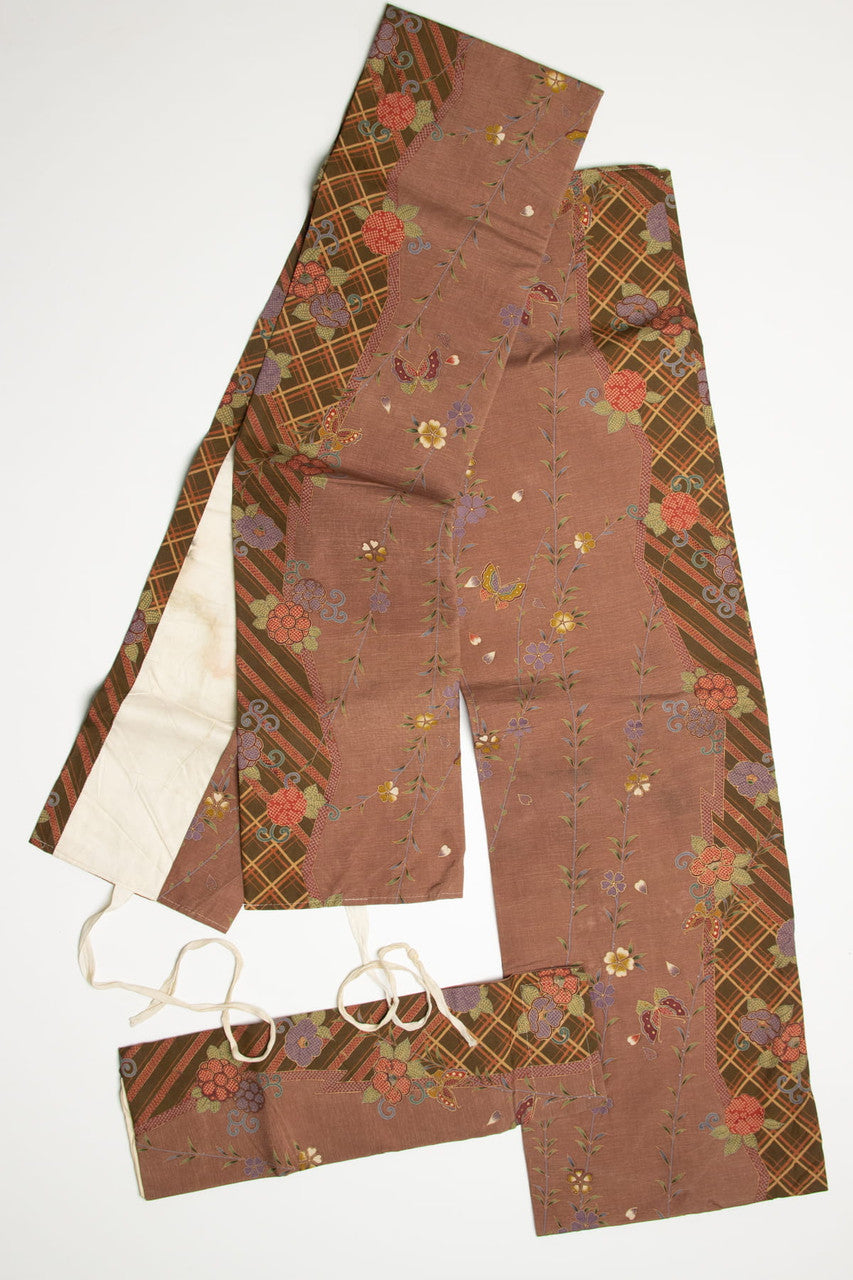 Vintage Floral Butterfly Tsuke Obi 148