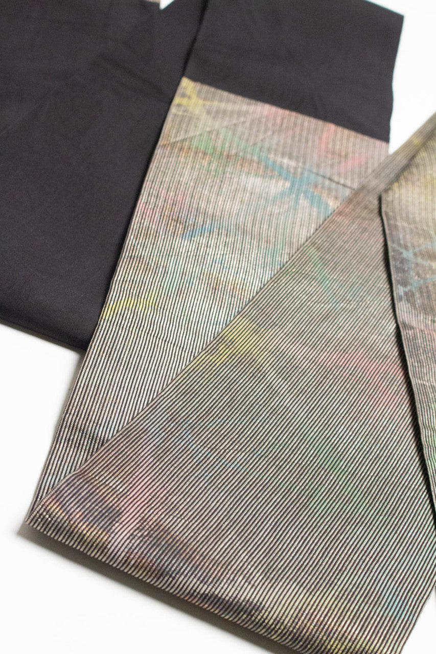 Vintage Crackle Rainbow Nagoya Obi 151